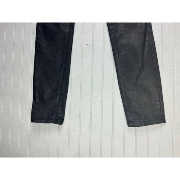 Banana Republic Size 25 0 Womens Jeans High Rise Skinny Wax Coated Black… - Picture 4 of 4